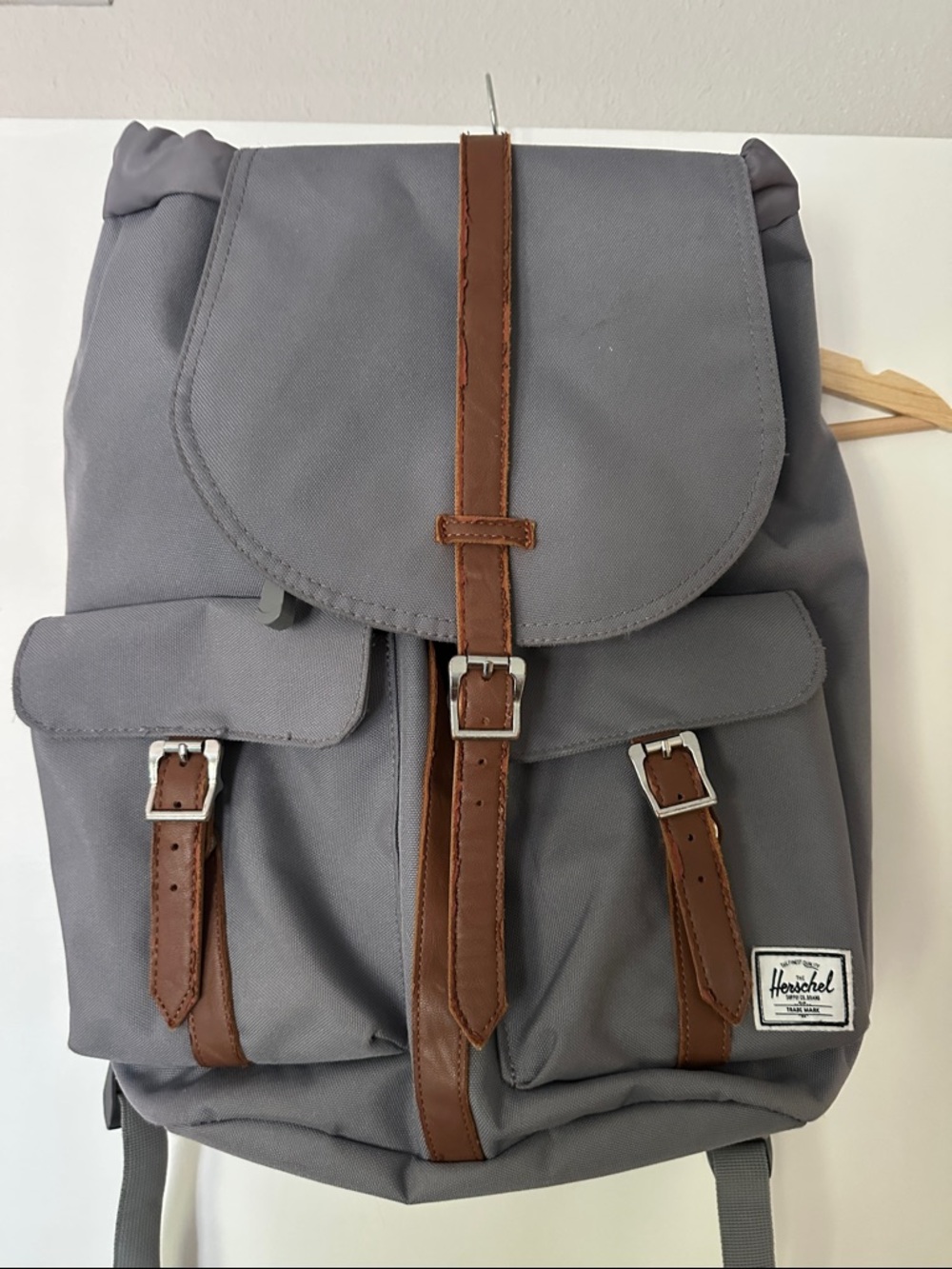 Herschel Supply Company Gray Backpack with Brown Trim